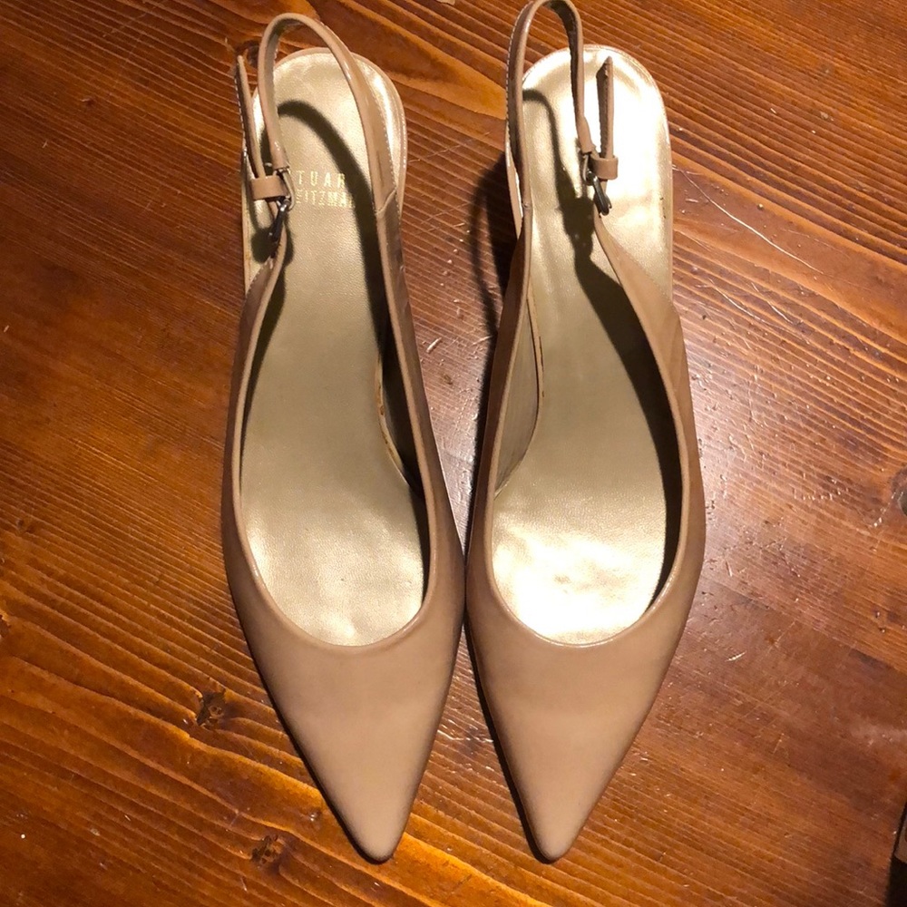 Stuart weitzman slingback kitten heel